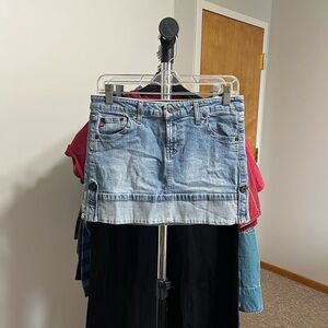 LEI Light Blue Denim Mini Skirt